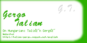 gergo talian business card